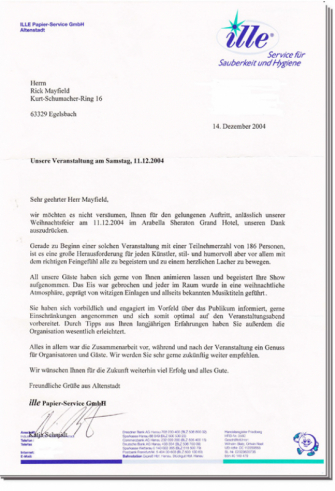 Komischer Kellner Frankfurt - Rick Mayfield Entertainment - Referenzen 07